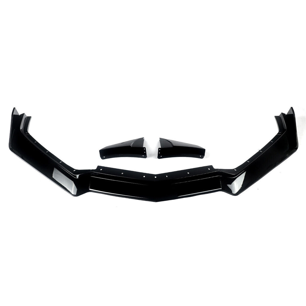 Front Lip Compatible with 2021 2022 2023 Corvette C8 Z51 ZR1 Style STG 3 Winglet Front Bumper Chin - vehicle fitment referenc