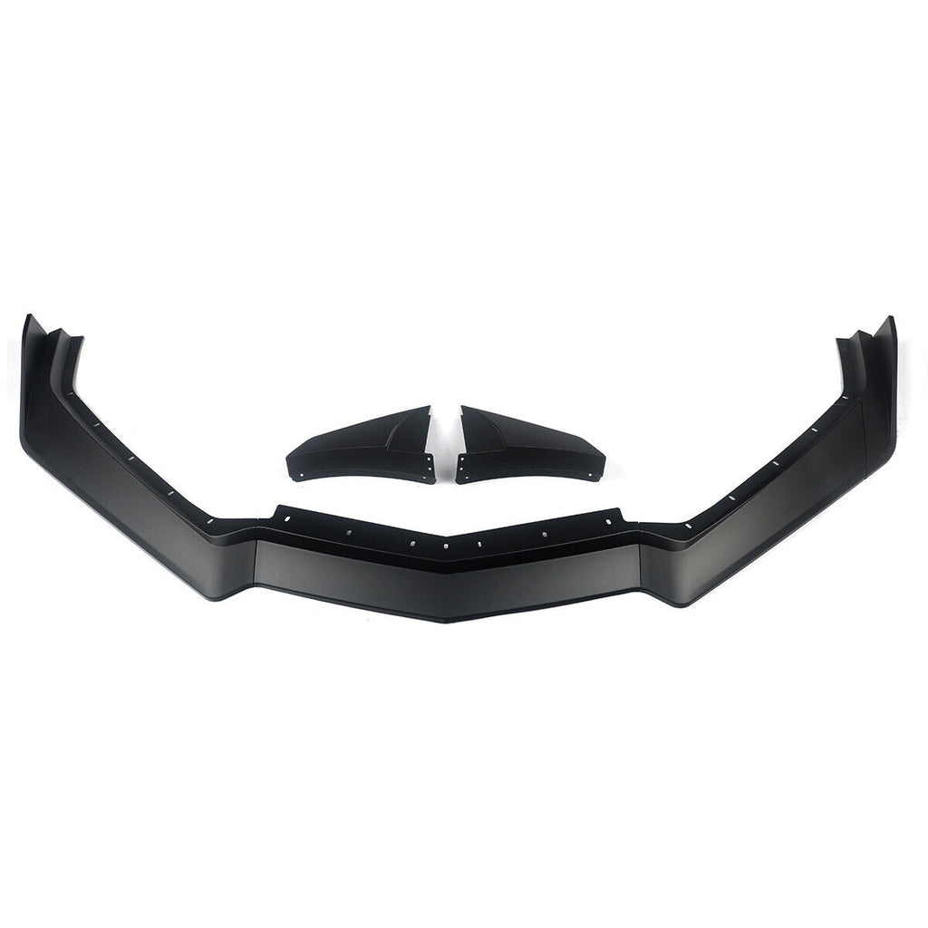Front Lip Compatible with 2021 2022 2023 Corvette C8 Z51 ZR1 Style STG 3 Winglet Front Bumper Chin - close-up detail view