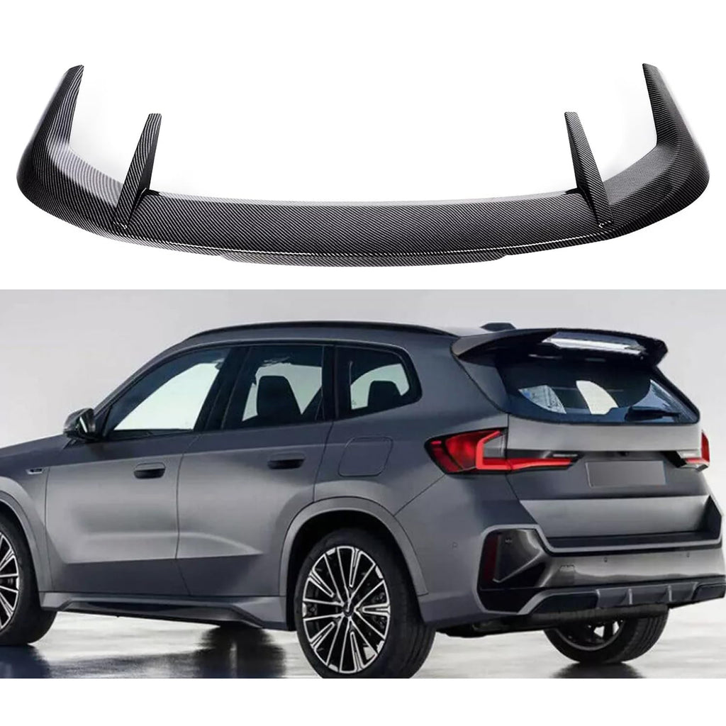 Rear Roof Spoiler Compatibility with 2023 2024 X1 U11 M Sport Rear Trunk Spliter Wing Lip (Carbon - main product view