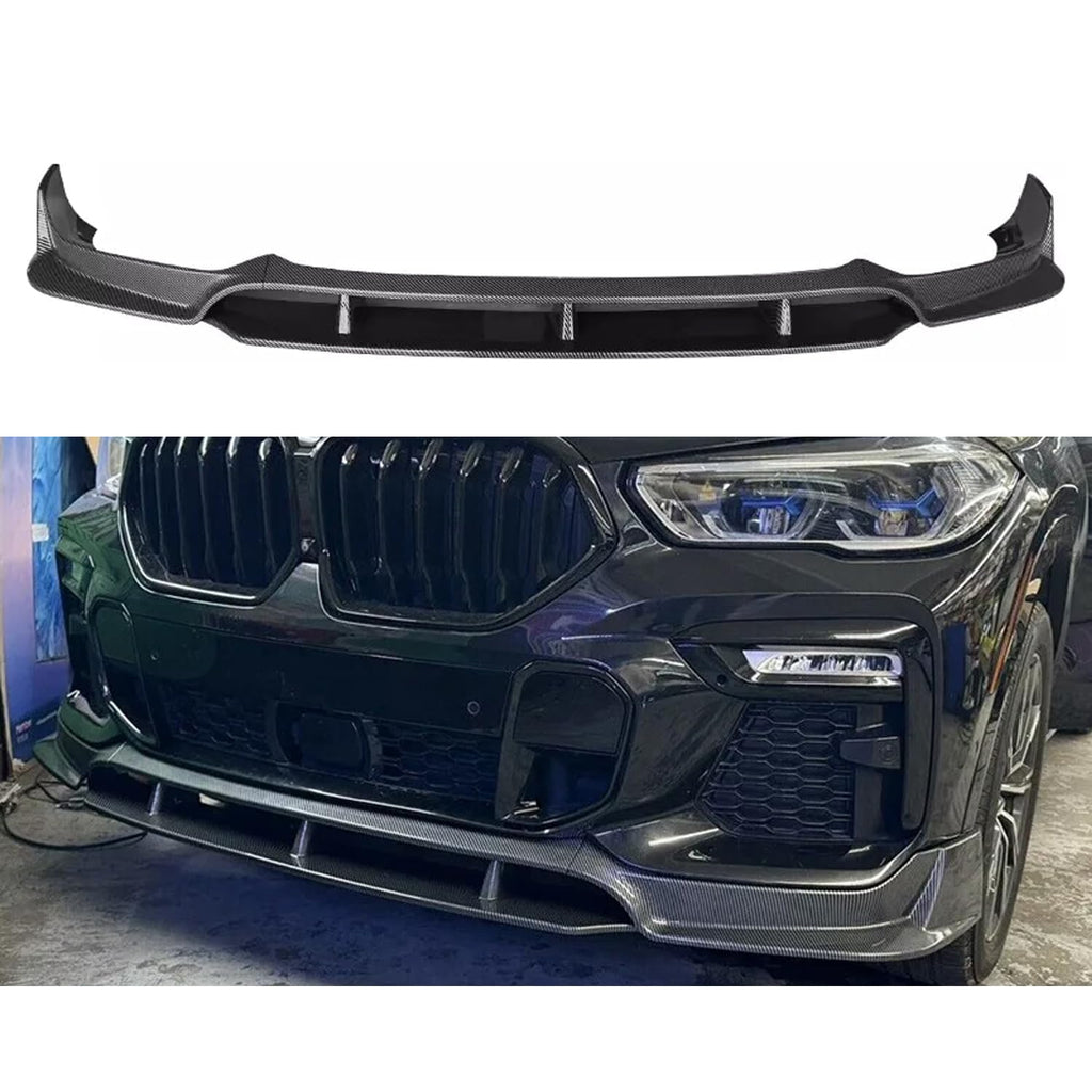 Front Lip Compatibility with 2020-2023 X6 G06 M Sport Front Bumper Lower Valance Chin Lip Splitter - main product view