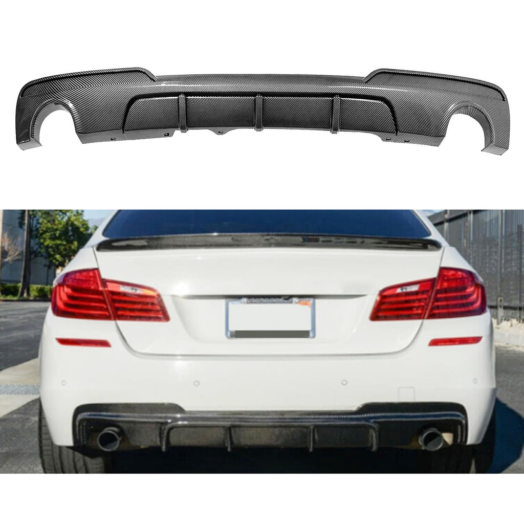 Rear Diffuser Compatibility with 2011-2016 5 Series F10 535i M Sport MP Style Rear Bumper Chin Lip - main product view