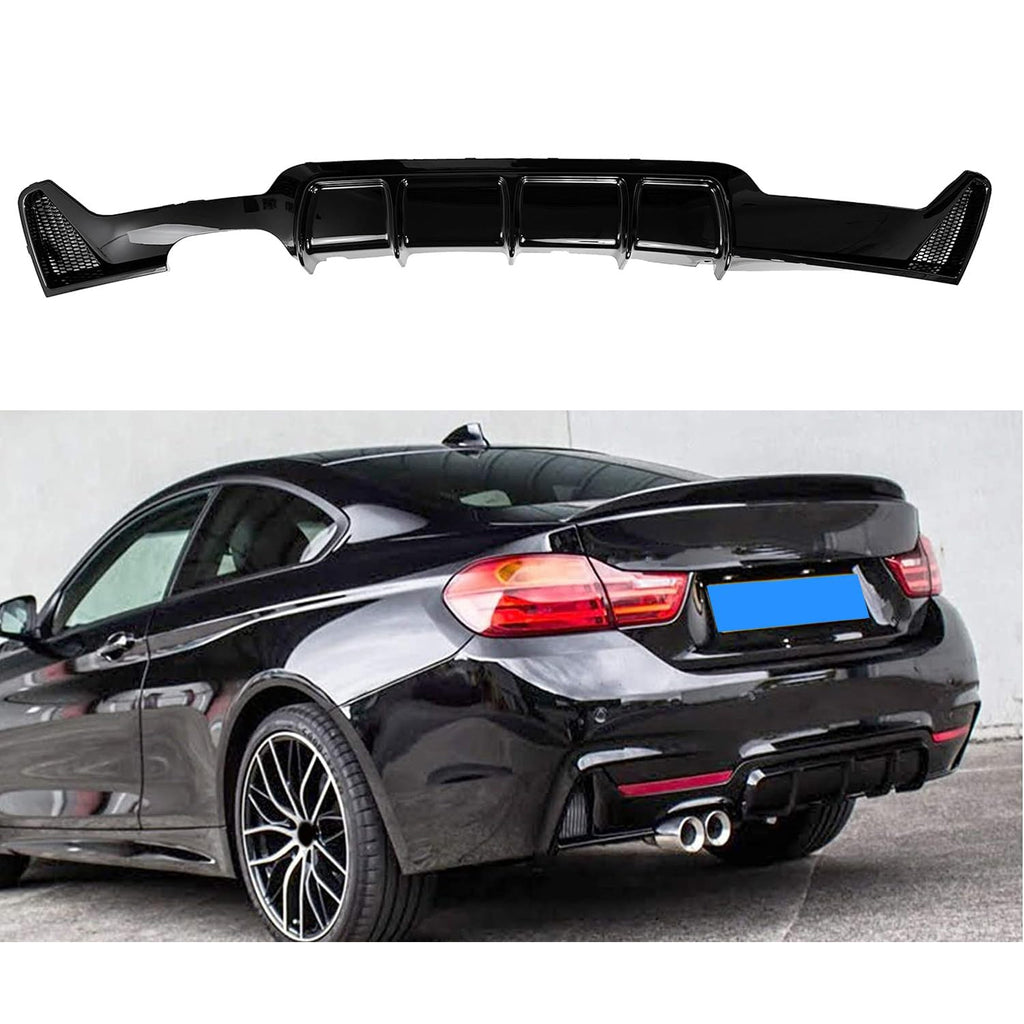 Rear Diffuser Compatibility with 2014-2020 4 Series F32 F33 F36 420i 420d 428i 430i M Sport Rear - main product view