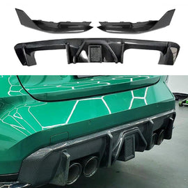 Rear Diffuser Lip Compatibility with 2021-2023 G80 M3 G82 G83 M4 Rear Bumper Diffuser W Light + - main product view