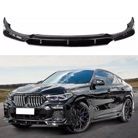Front Lip Compatibility with 2020-2023 X6 G06 M Sport Front Bumper Lower Valance Chin Lip Splitter - main product view