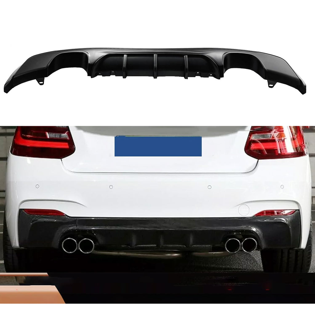 Rear Diffuser Compatibility with 2014-2020 2 Series F22 F23 M Sport Rear Bumper Lip Diffuser Lower - main product view