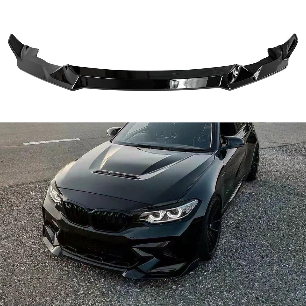Front Bumper Lip Compatibility with 2019-2021 F87 M2 CS Style Front Chin Diffuser Lip Air Dam - main product view
