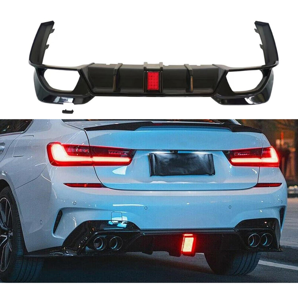 Rear Diffuser Lip Compatibility with 2019-2022 3 Series G20 330i M340i Sport Rear Bumper Diffuser - main product view