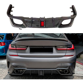 Rear Diffuser Lip Compatibility with 2019-2022 3 Series G20 330i M340i Sport Rear Bumper Diffuser - main product view