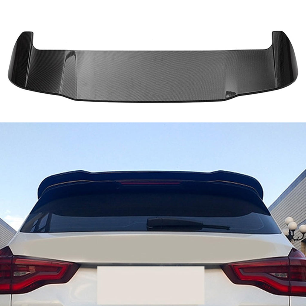 Rear Roof Spoiler Compatibility with 2018-2023 X3 G01 Rear Trunk Spliter Wing Lip (Carbon Fiber Style) - main product view