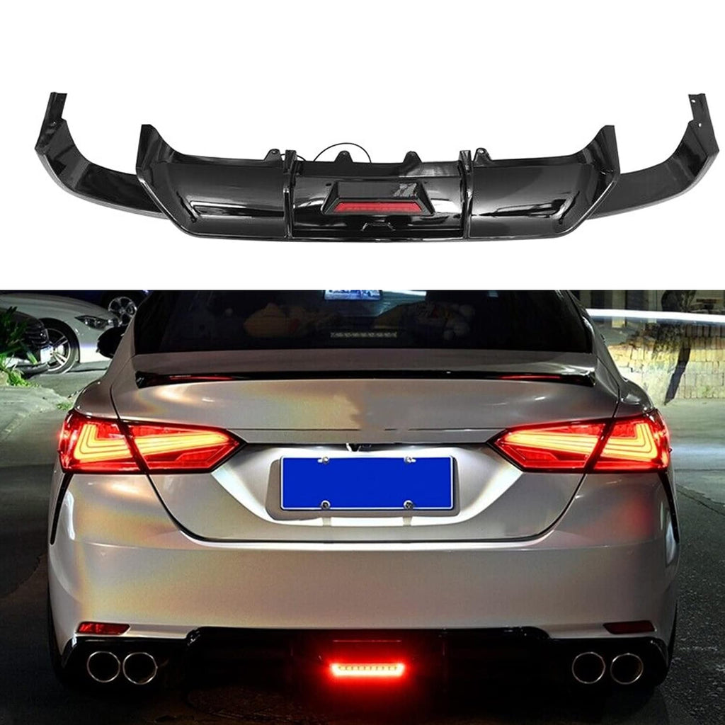 Rear Lip Bumper Diffuser Compatibility with 2018-2022 Camry Rear Bumper Body Splitter Valance Lip - main product view
