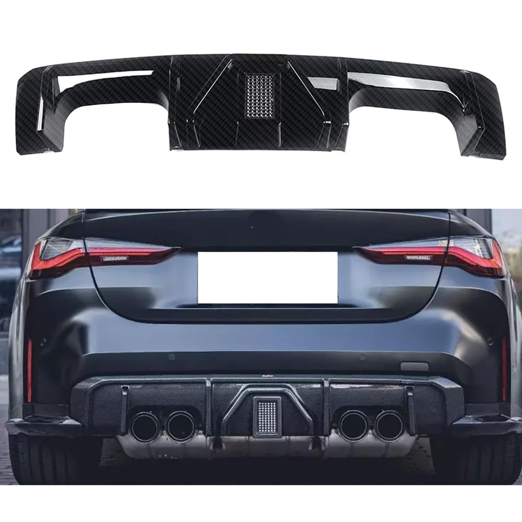Rear Diffuser Compatibility with 2021-2024 G80 M3 G82 G83 M4 Rear Lower Bumper Diffuser Lip Kit - main product view
