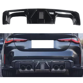 Rear Diffuser Compatibility with 2021-2024 G80 M3 G82 G83 M4 Rear Lower Bumper Diffuser Lip Kit - main product view