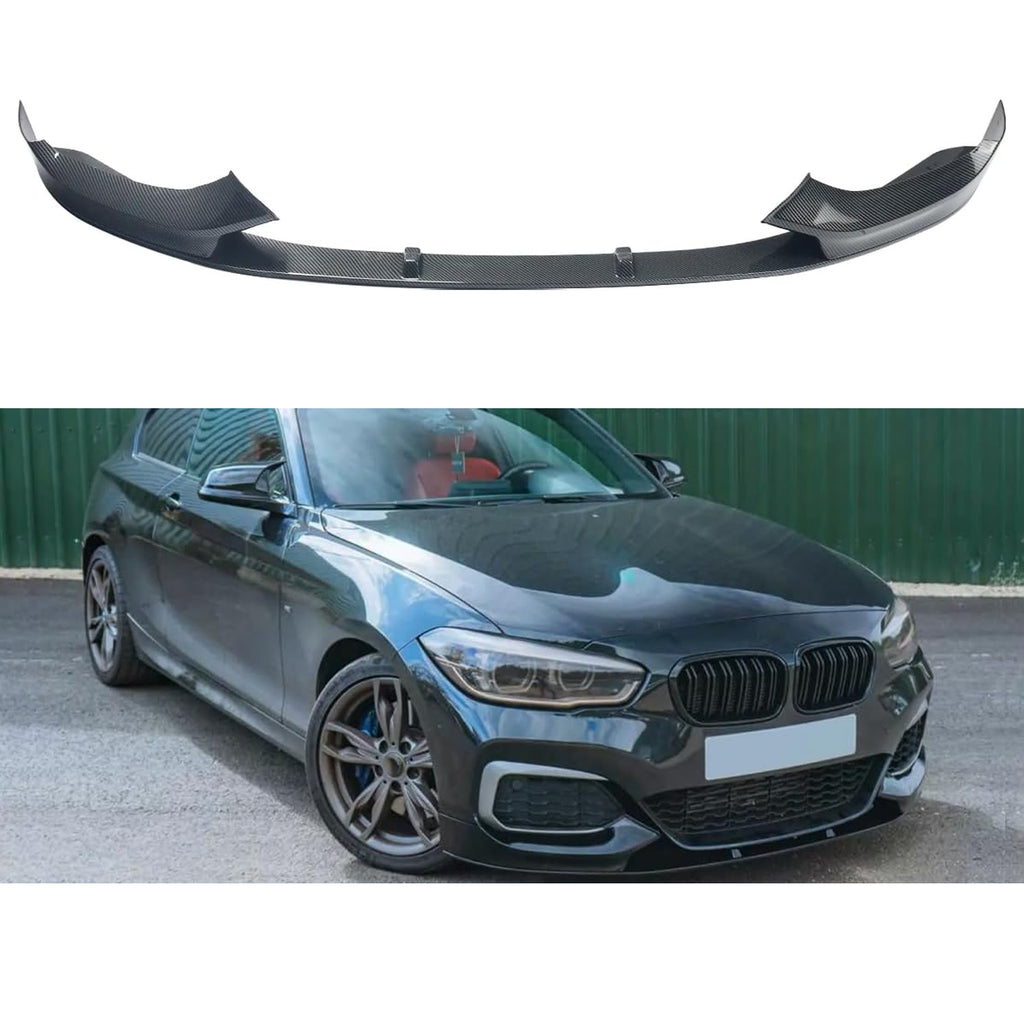 2015-2019 1 Series F20 F21 M Sport MP Styel Front Bumper Chin Lip Splitter Spoiler Kit (Carbon Fiber) - main product view