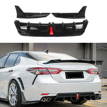 Load image into Gallery viewer, Rear Diffuser Lip Compatibility with 2018-2023 Camry SE XSE Yofer Style V2 LED Rear Bumper - main product view