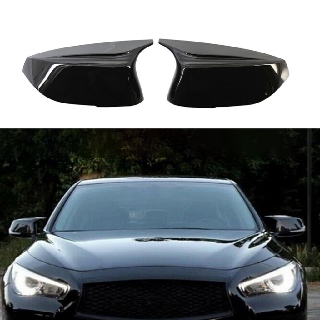 Door Mirror Covers Compatibility With 2014-2020 Q50 2015-2020 Q60 Q70 QX30 QX50 Rearview Side Left - main product view
