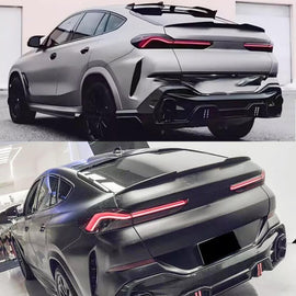 Spoiler Compatibility with 2020-2023 X6 G06 M Sport Rear Trunk Spoiler Wing Lid Splitter Bodykit - front detail view