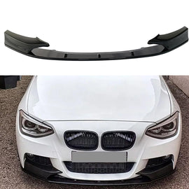 Front Lip Compatibility with 2011-2015 1 Series F20 F21 M Sport Front Bumper Chin Lip Splitter - main product view