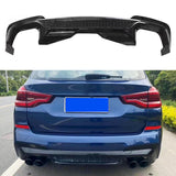 Rear Diffuser Lip Compatibility with 2017-2020 X3 G01 M Sport Rear Bumper Chin Lip Kit Spoiler Splitter Gloss Black