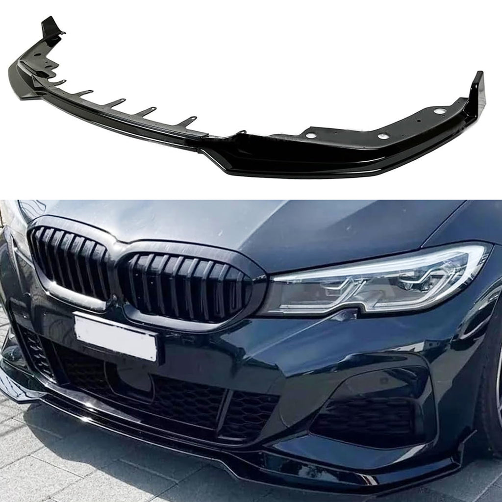 Front Lip Compatibility with 2019-2022 3 Series G20 320i 330i 330e M340i M Sport Front Bumper Lower - main product view