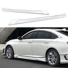 Compatibility with 2018-2020 Accord Side Skirts Exterior Door Panel Trim Body Kits ABS White - main product view