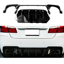 Load image into Gallery viewer, Rear Diffuser Compatibility with 2011-2016 5 Series F10 M5 M Sport Rear Bumper Chin Lip Quad - main product view