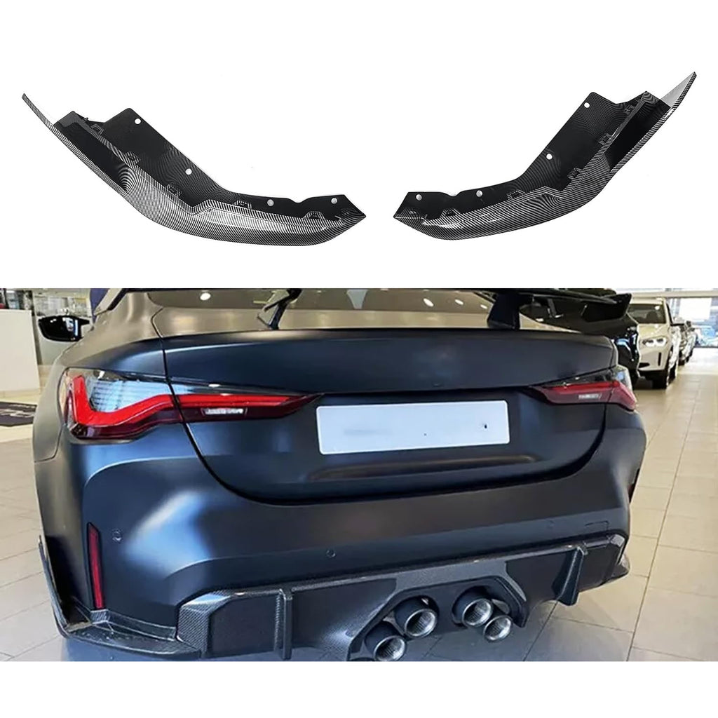 Rear Bumper Side Corner Splitter Compatibility with 2021-2024 G80 G81 M3 MP Style Rear Side - main product view