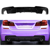 Rear Diffuser Compatibility with 2011-2016 5 Series F10 535i M Sport MP Style Rear Bumper Chin Lip Spoiler Splitter (Gloss Black)