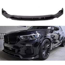2019-2023 X5 G05 M Sport Front Bumper Lower Valance Chin Lip Splitter Spoiler Kit (Carbon Fiber) - main product view
