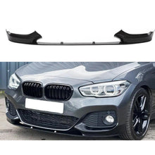 Load image into Gallery viewer, 2015-2019 1 Series F20 F21 M Sport MP Styel Front Bumper Chin Lip Splitter Spoiler Kit (Gloss Black) - main product view