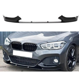 2015-2019 1 Series F20 F21 M Sport MP Styel Front Bumper Chin Lip Splitter Spoiler Kit (Gloss Black) - main product view