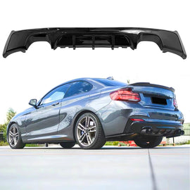 Rear Diffuser Compatibility with 2014-2020 2 Series F22 F23 M Sport Rear Bumper Lip Diffuser Lower - main product view