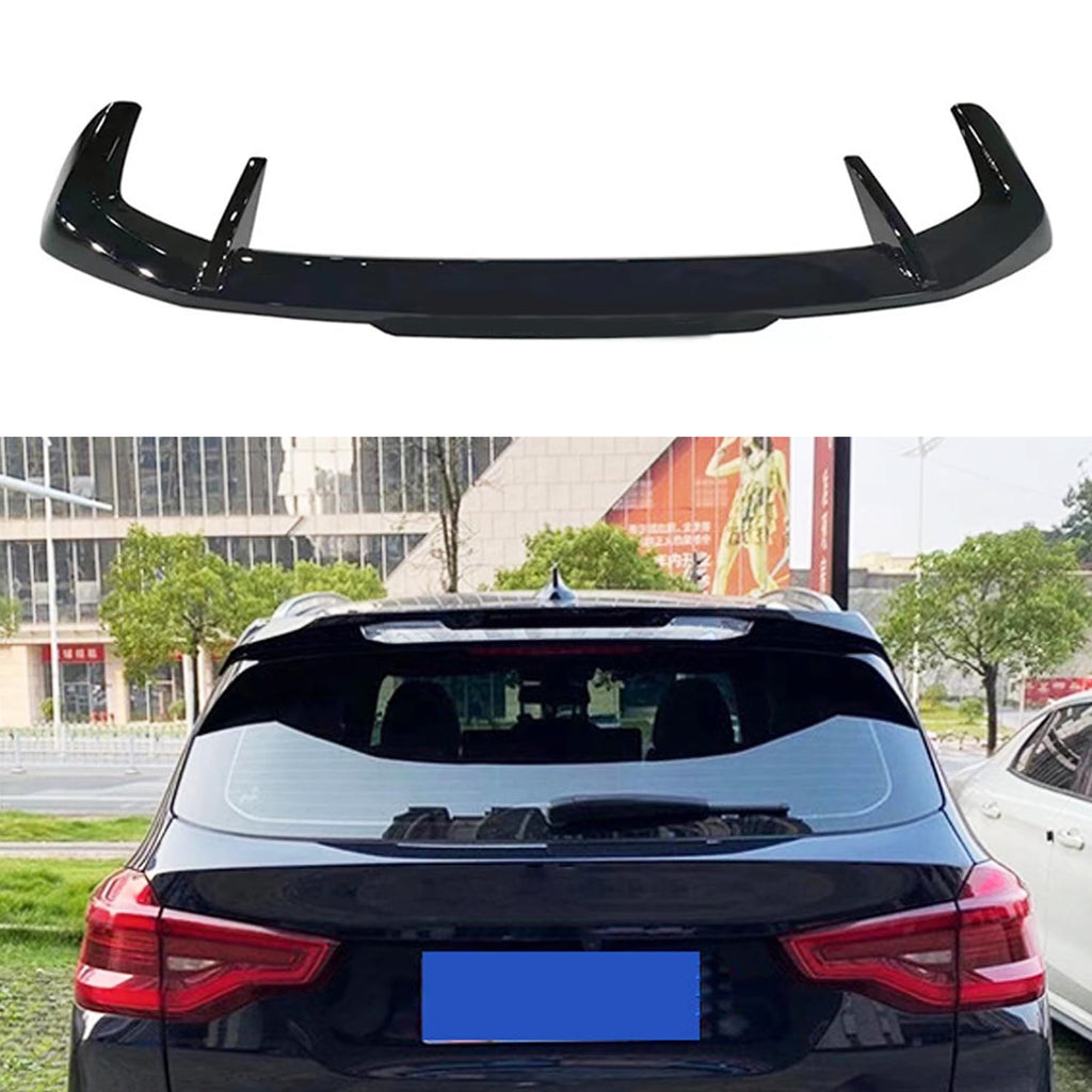 Roof Spoiler Compatibility with 2018-2023 X3 G01 MP Style Rear Trunk Spliter Wing Lip (Gloss Black) - main product view