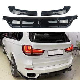 Rear Diffuser Compatibility with 2014-2018 X5 F15 Rear Bumper Chin Diffuser Kit Spoiler Splitter - main product view