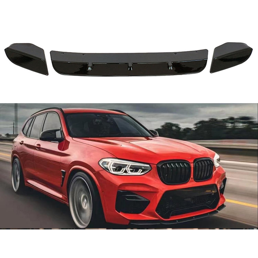 Front Bumper Lip Compatibility with 2019-2021 X3M F97 X4M F98 M Competition Sport Front Diffuser - main product view