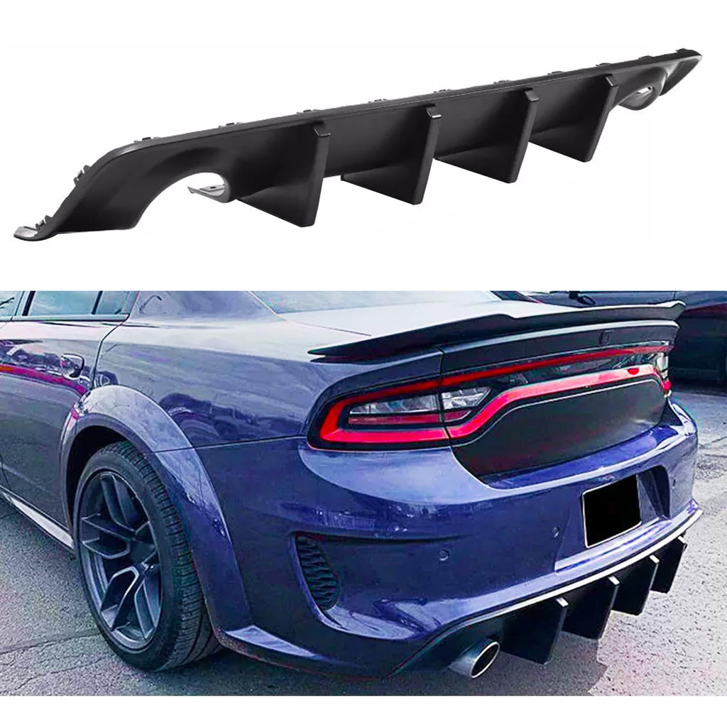 Rear Diffuser Lip Compatibility with 2020-2024 Charger Widebody SRT Hellcat Scat Pack Rear Bumper - main product view