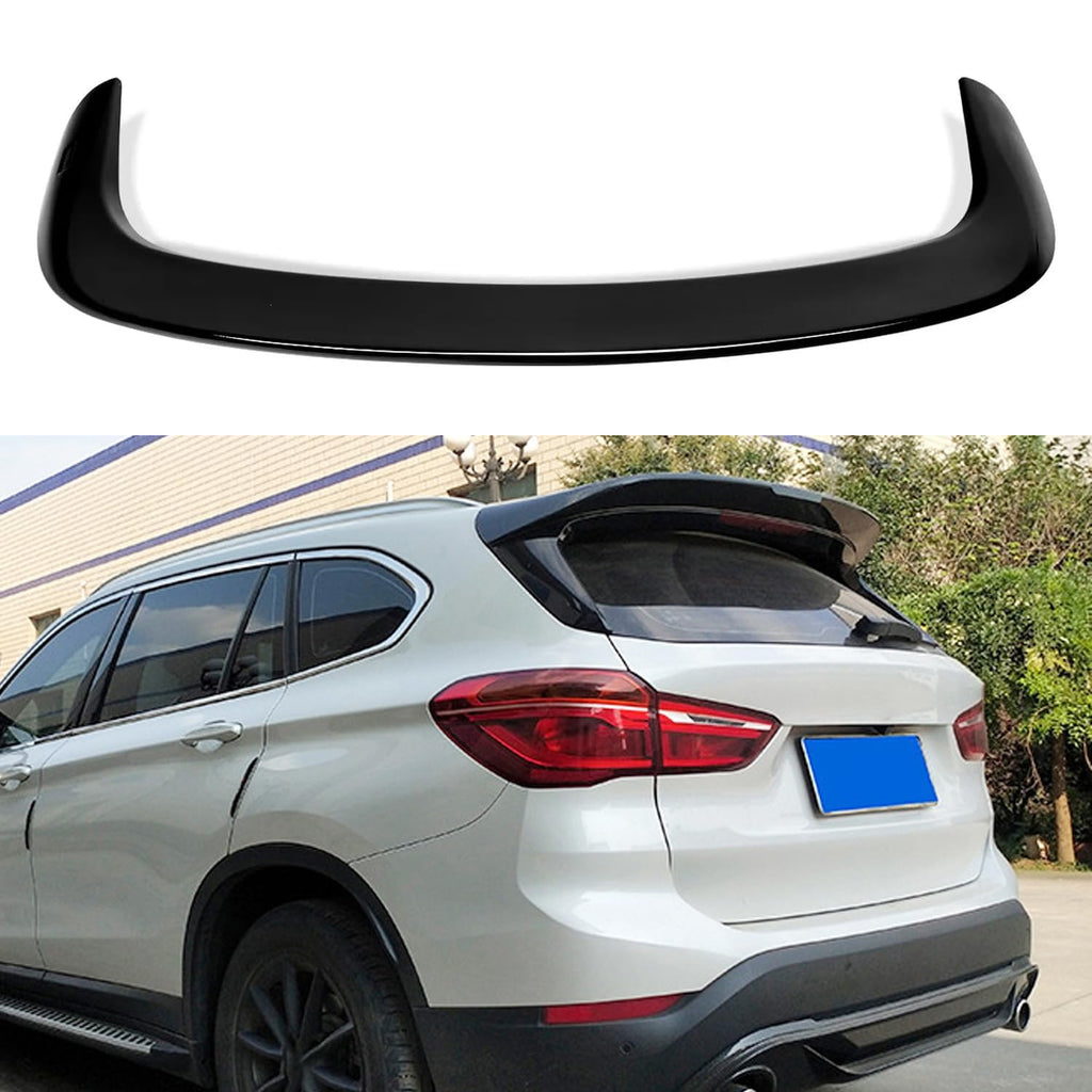 Roof Spoiler Compatibility with 2016-2021 X1 F48 F49 Rear Trunk Spliter Wing Lid (Gloss Black) - main product view