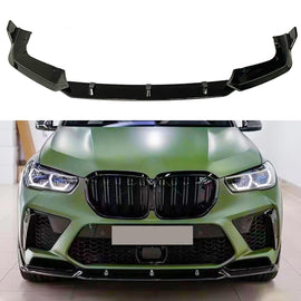 Front Lip Compatibility with 2019-2022 F95 X5M M Sport Front Bumper Lower Valance Chin Lip Splitter - main product view