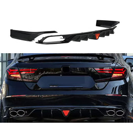 Rear Lip Compatibility with 2018-2022 Accord 10th Rear Bumper Chin Lip with W LED Brake Light + - main product view