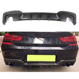 Rear Lip Compatibility with 2012-2018 6 Series F06 F12 F13 640i 650i M Sport Rear Bumper Chin Diffuser Lip Kit Spoiler Splitter (Carbon Fiber Style)