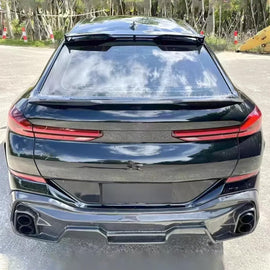 Spoiler Compatibility with 2020-2023 X6 G06 M Sport Rear Trunk Spoiler Wing Lid Splitter Bodykit - front detail view