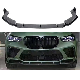 Front Lip Compatibility with 2019-2022 F95 X5M M Sport Front Bumper Lower Valance Chin Lip Splitter - main product view
