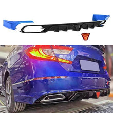 Load image into Gallery viewer, Rear Lip Compatibility with 2018-2022 Accord 10th Rear Bumper Diffuser Lip with W LED Brake Light + - main product view