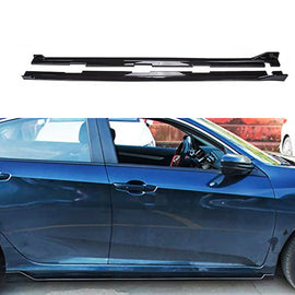 Side Skirts Compatibility with 2016-2021 Civic 10th Gen Sedan 4DR Rocker Panel Door Extension Lips - main product view
