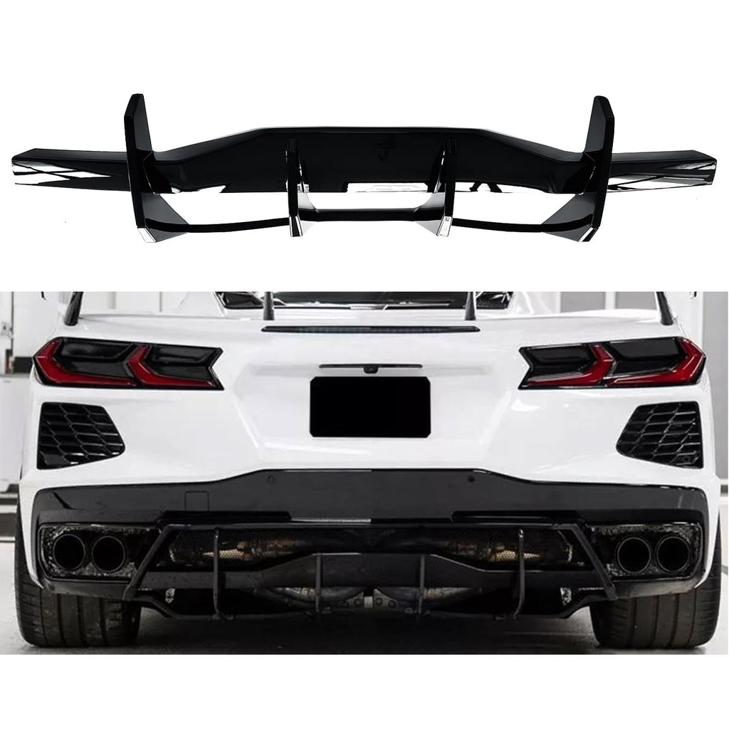 Rear Diffuser Lip Compatibility with 2020-2023 Corvette C8 Z51 Stingray Rear Lower Bumper Chin - main product view