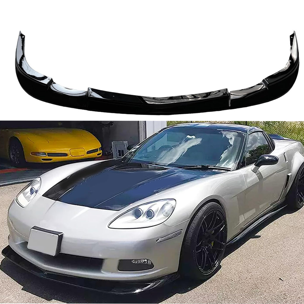 Front Lip Compatibility with 2005-2013 Corvette C6 Base Models | ZR1 Style Front Bumper Diffuser - main product view