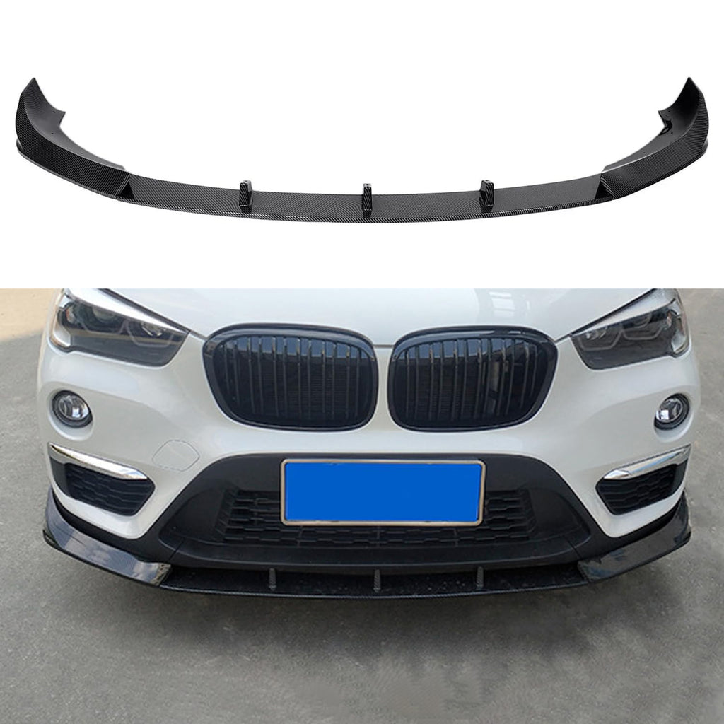 2016-2021 X1 F48 F49 Base Model Front Bumper Chin Diffuser Lip Air Dam Splitter Spoiler (Carbon - main product view