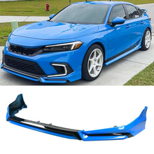 Load image into Gallery viewer, Front Lip Compatibility with 2022-2024 Civic Yofer Style Front Bumper Chin Lip Splitter Spoiler Kit - front detail view