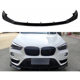 2016-2021 X1 F48 F49 Base Model Front Bumper Chin Diffuser Lip Air Dam Splitter Spoiler (Gloss Black) - main product view
