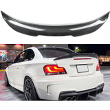 Rear Spoiler Compatibility with 2007-2013 1 Series E82 125i 128i 135i Coupe PSM Style Rear Trunk Spoiler Wing Lid Splitter Bodykit ABS (Carbon Fiber)