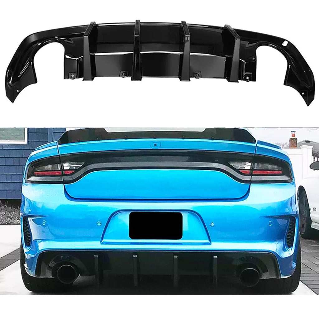 Rear Diffuser Lip Compatibility with 2020-2024 Charger Widebody SRT Hellcat Scat Pack Rear Bumper - main product view